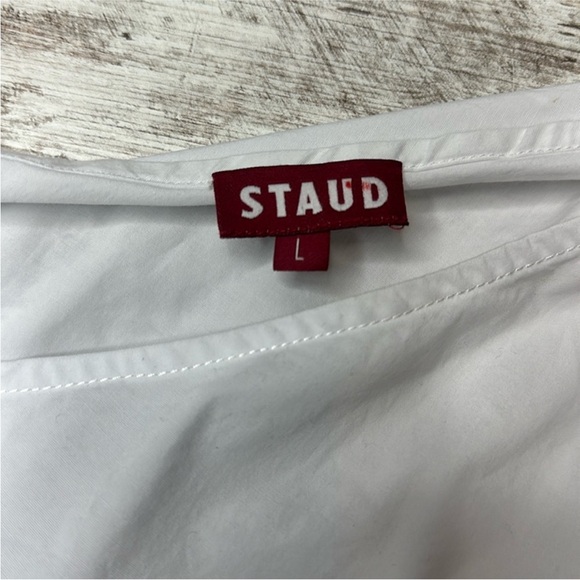 Staud ANIKA TOP WHITE size L NWT - Picture 4 of 9